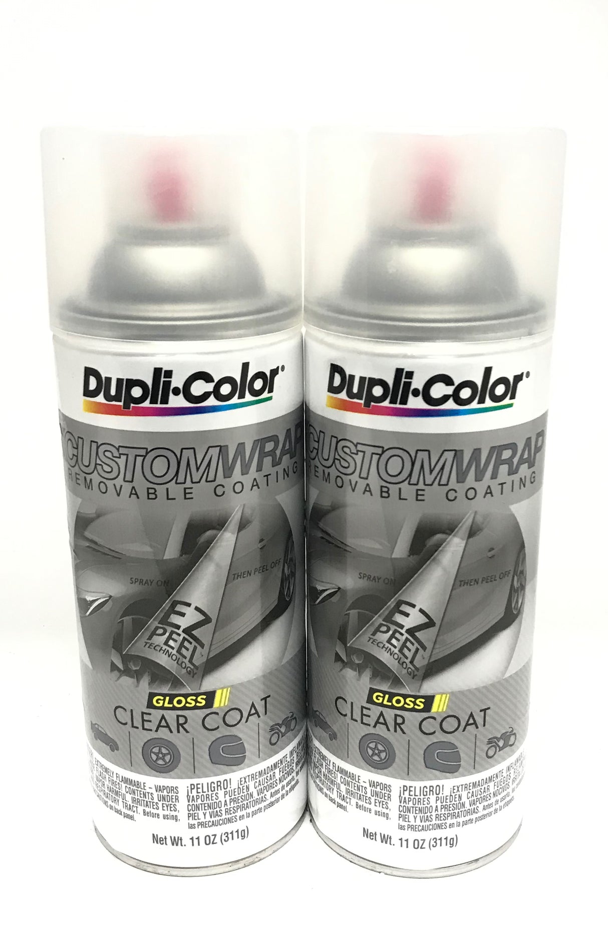 Duplicolor CWRC901 - 2 Pack Custom Wrap Removable Paint Gloss Clear - 11oz
