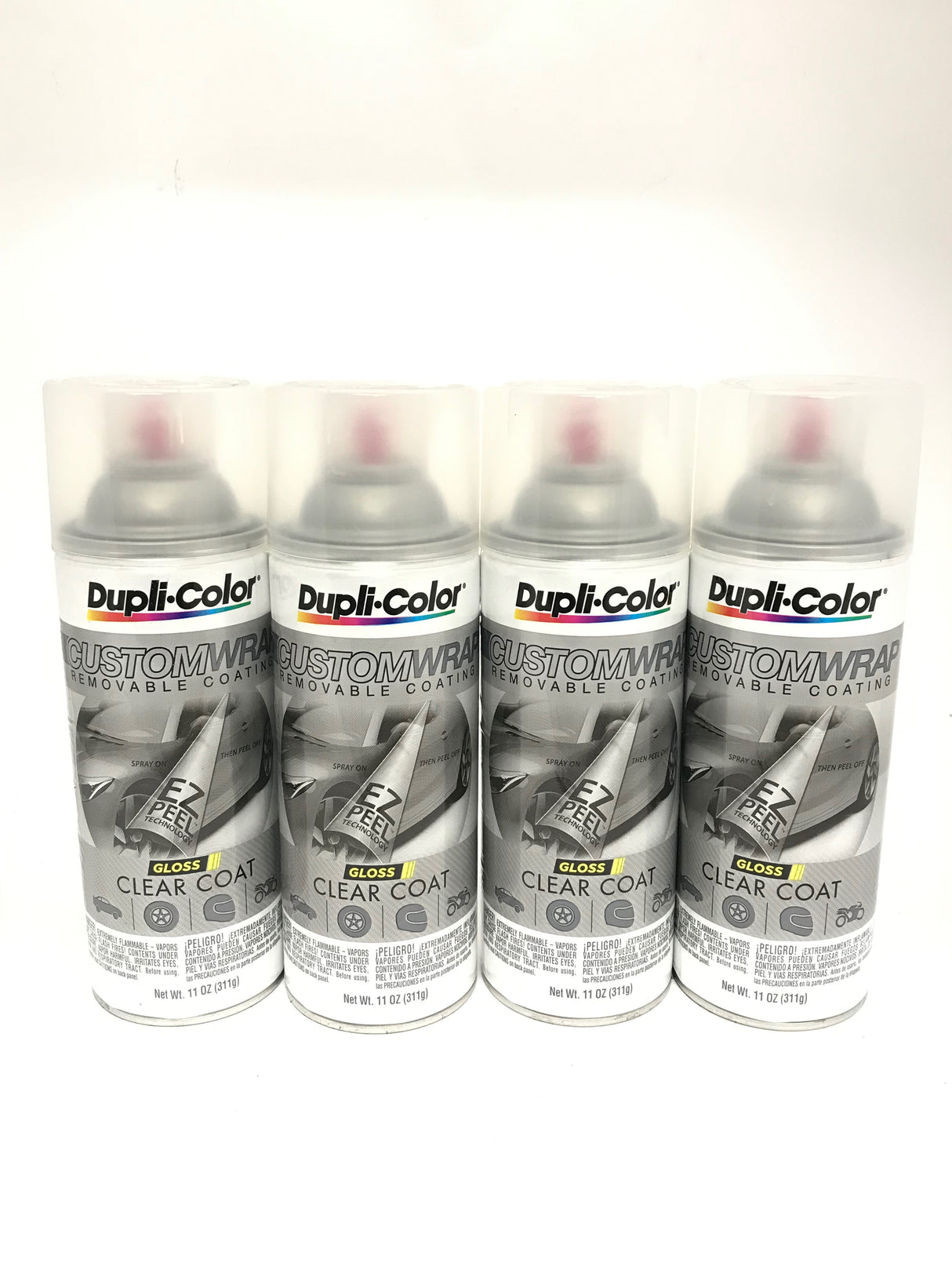 Duplicolor CWRC901 - 4 Pack Custom Wrap Removable Paint Gloss Clear - 11oz
