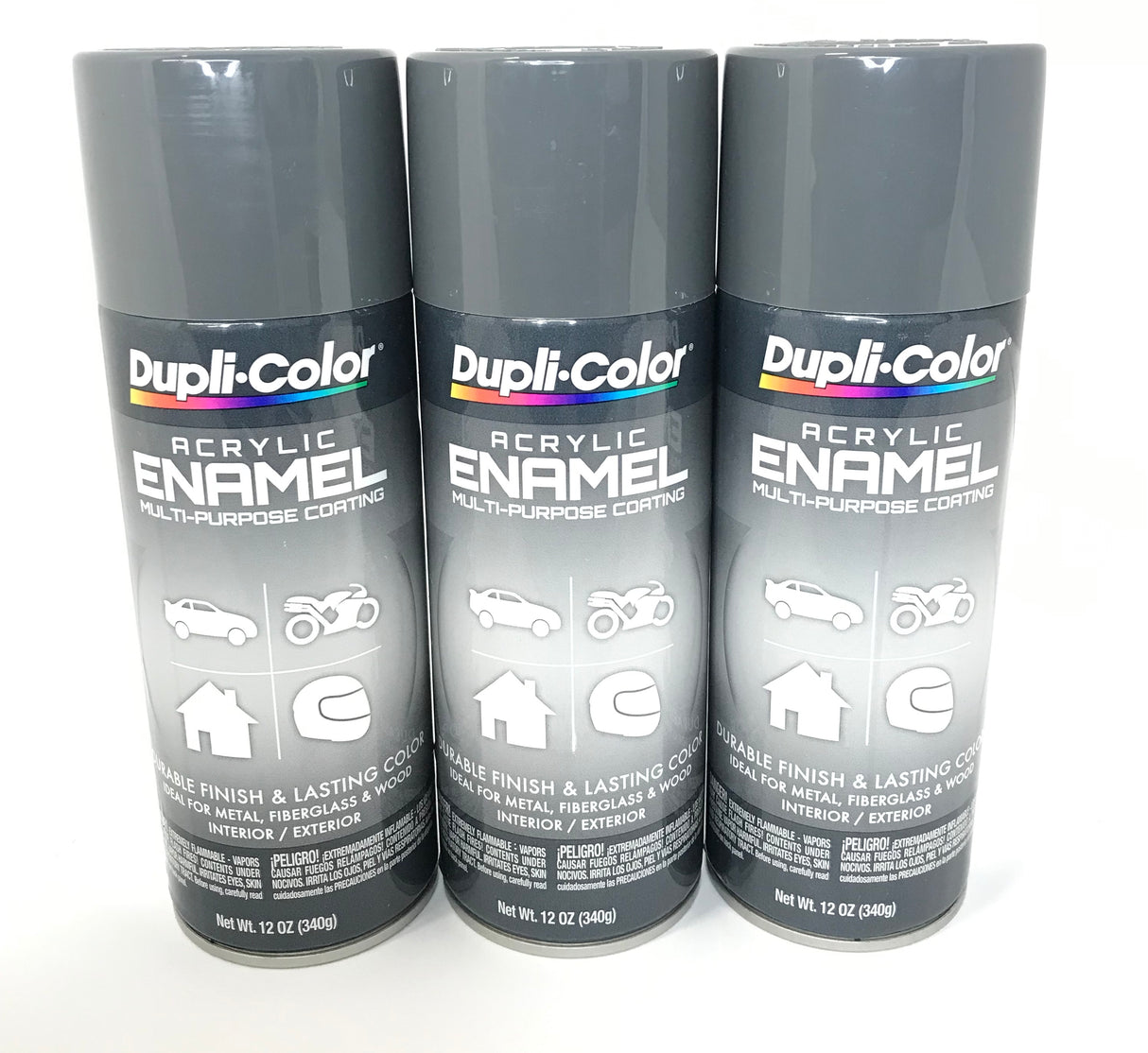 Duplicolor DA1612 Machinery Gray Acrylic Enamel Multi-Purpose Coating - 12 oz Aerosol - 3 PACK