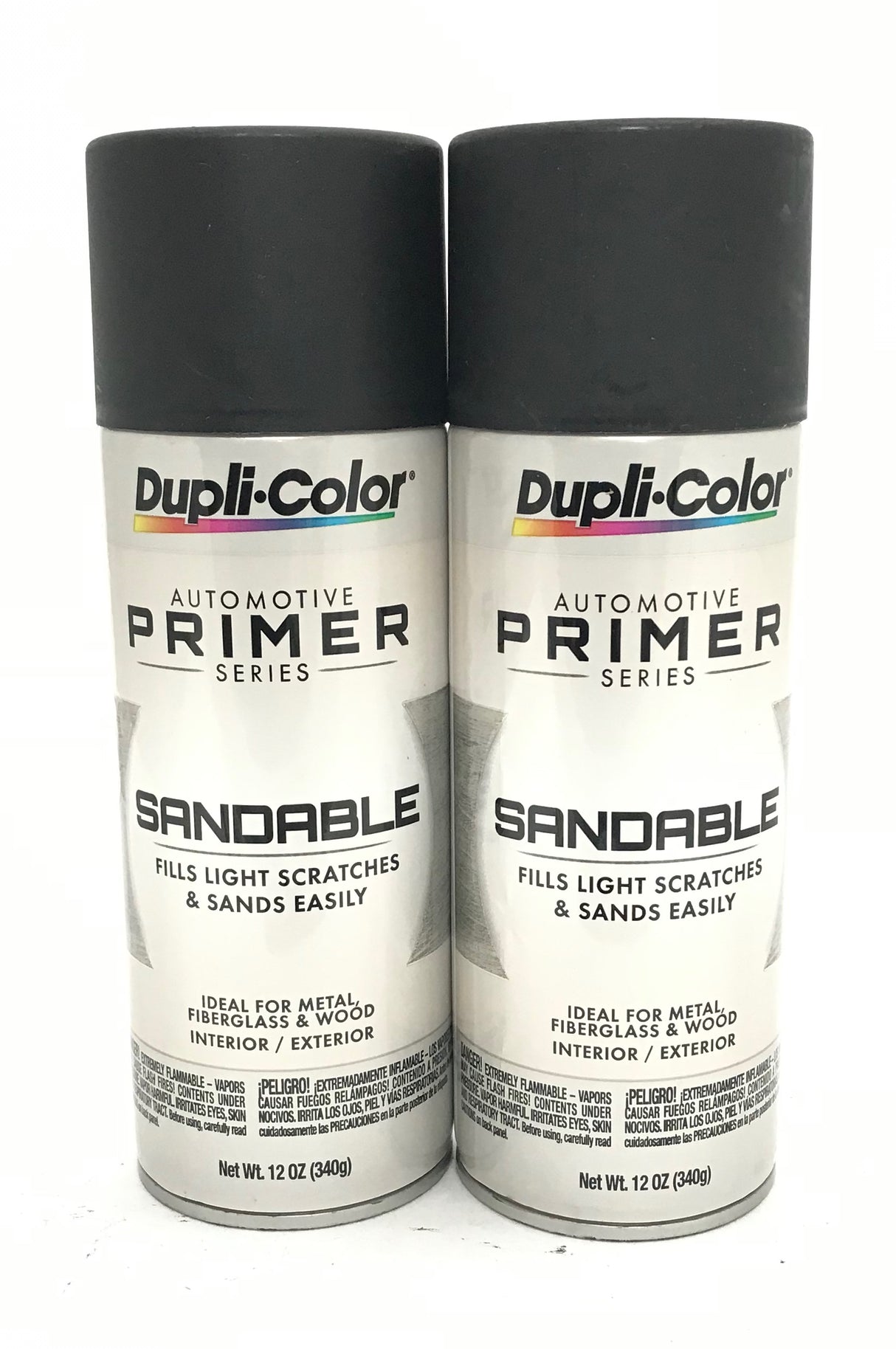 Duplicolor DAP1698-2 PACK BLACK HOT ROD Sandable All-Purpose Primer - 12 oz