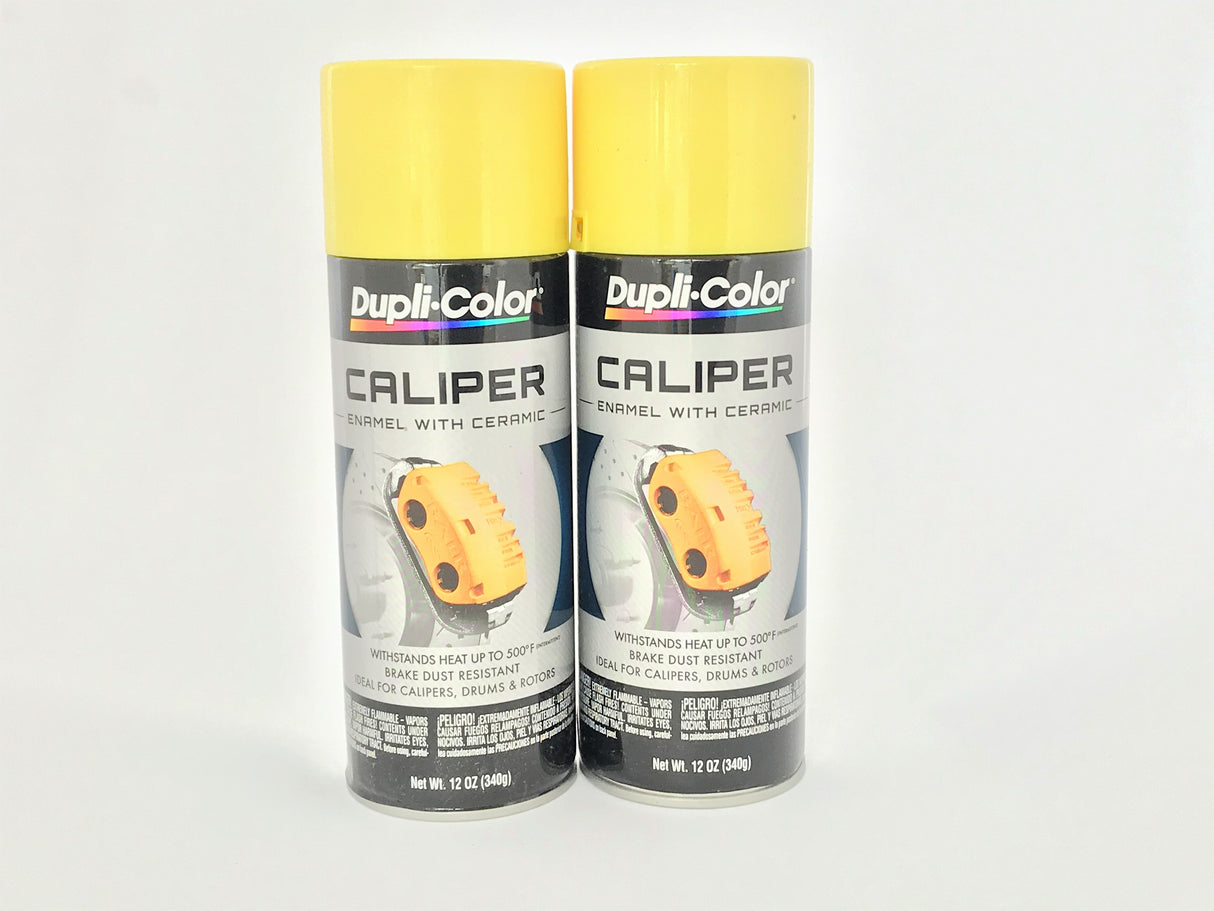 Duplicolor BCP101 - 2 Pack Caliper Spray Paint Yellow with Ceramic -12 oz