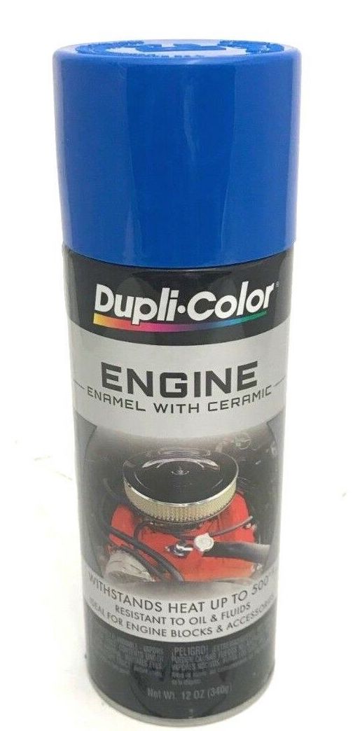 Duplicolor DE1601 Engine Enamel Paint with Ceramic Ford Blue - 12 oz