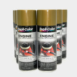 Duplicolor DE1604 - 6 Pack Engine Enamel Paint with Ceramic Universal Gold - 12 oz