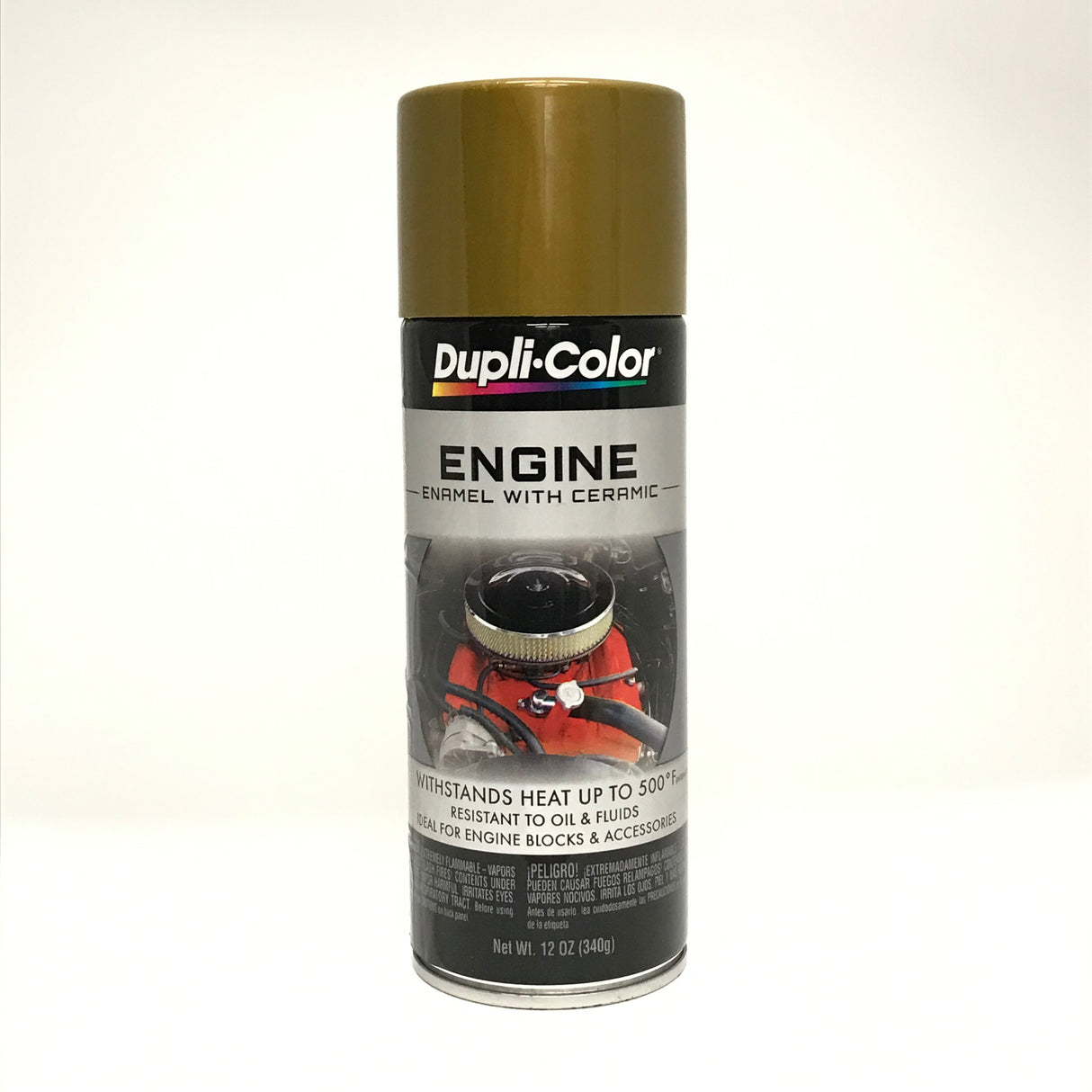 Duplicolor DE1604 Engine Enamel Paint with Ceramic Universal Gold - 12 oz