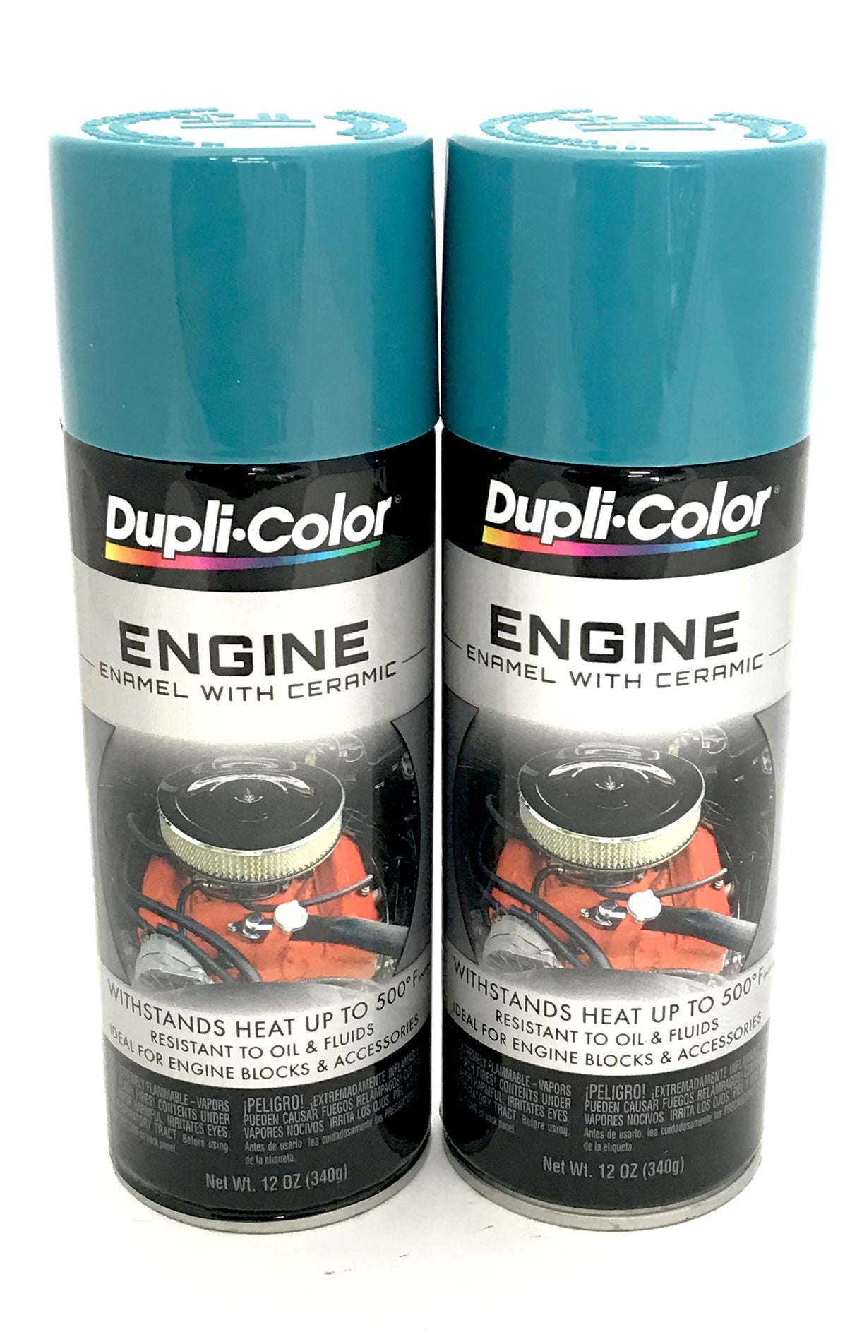 Duplicolor DE1610 - 2 Pack Engine Enamel Paint with Ceramic Pontiac Blue - 12 oz