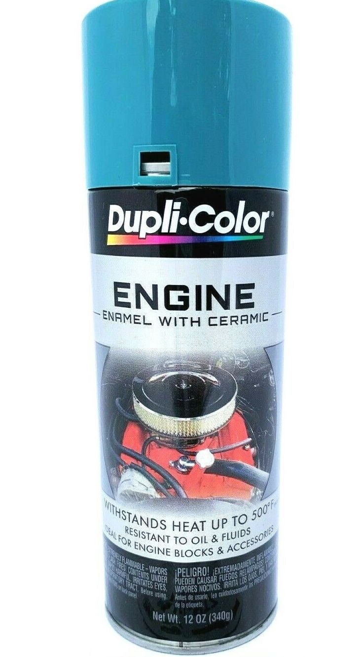 Duplicolor DE1610 Engine Enamel Paint with Ceramic Pontiac Blue - 12 oz