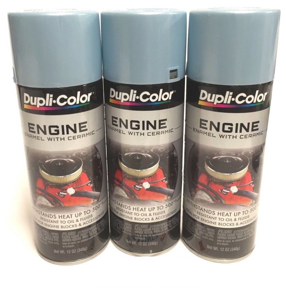 Duplicolor DE1616-3 Pack Engine Enamel with Ceramic Pontiac Blue Metallic Color - 12 oz