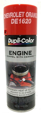 Duplicolor DE1620 Engine Enamel with Ceramic Chevrolet Orange color - 12 oz Aerosol Can