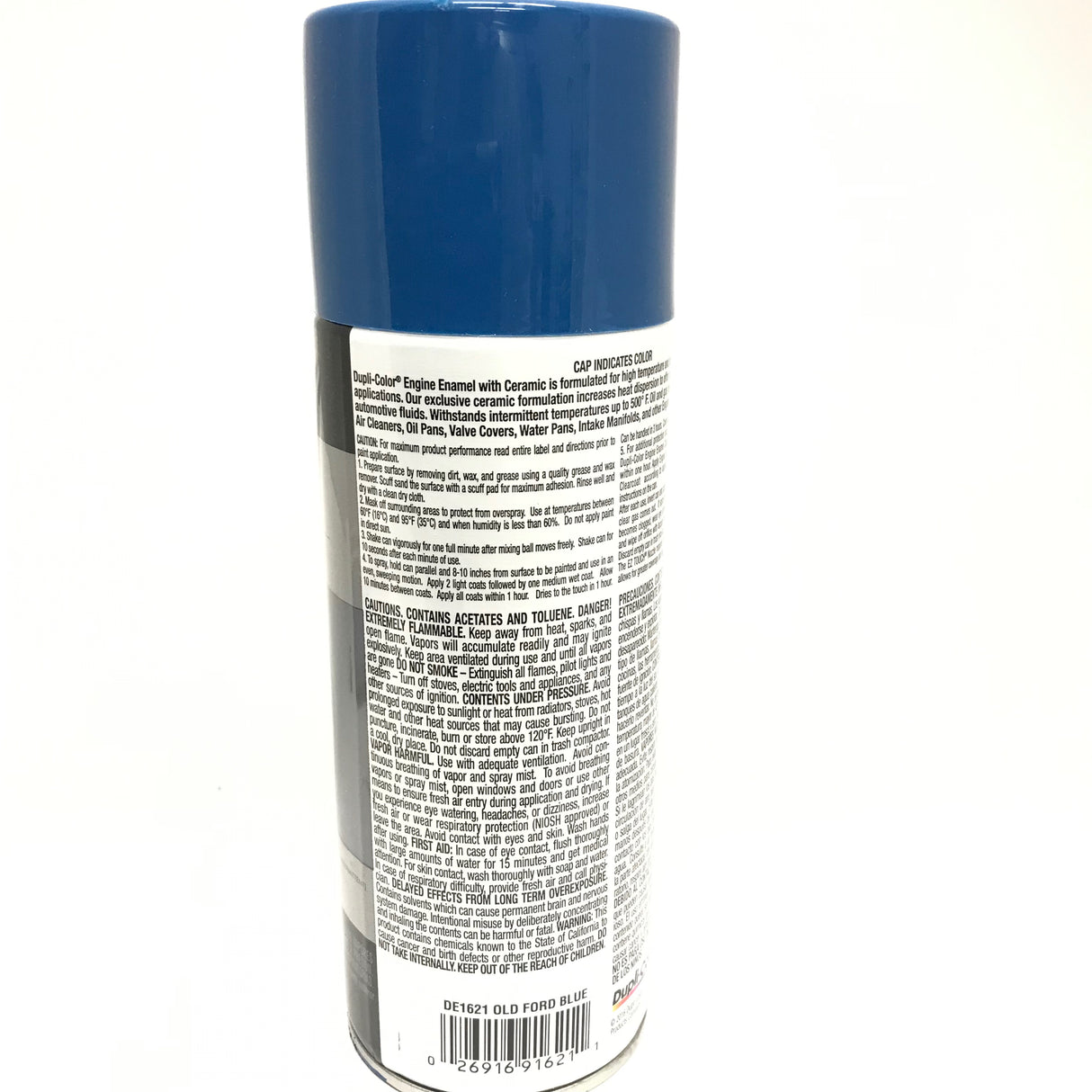Duplicolor DE1621 Engine Enamel Paint w/ Ceramic, OLD FORD BLUE - 12 oz Aerosol