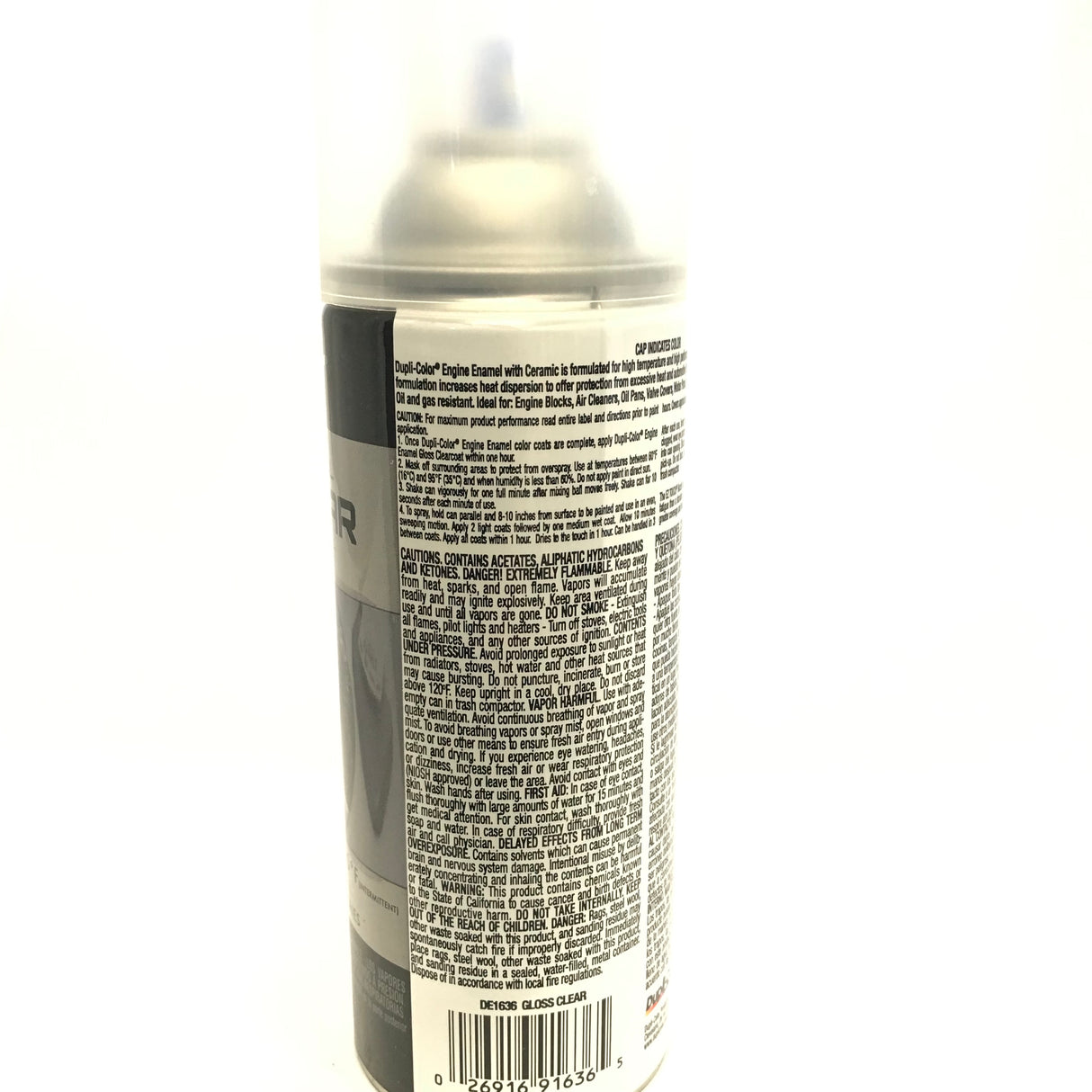 Duplicolor DE1636-6pack Engine Enamel with Ceramic Gloss Clear color - 12 oz Aerosol Can