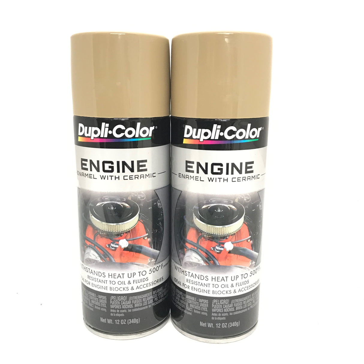 Duplicolor DE1638-2 PACK Engine Enamel Paint w/ Ceramic, CUMMINS BEIGE - 12 oz