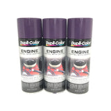 Duplicolor DE1640-3 PACK Engine Enamel with Ceramic Plum Purple color - 12 oz Aerosol Can