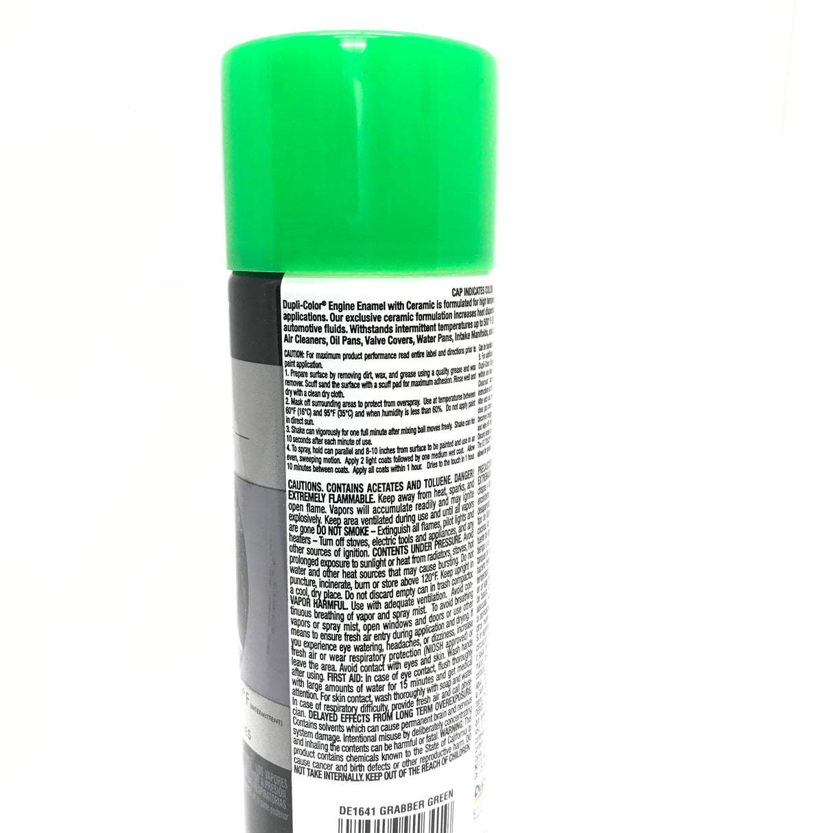 Duplicolor DE1641-2 PACK Engine Enamel with Ceramic Grabber Green color - 12 oz Aerosol Can