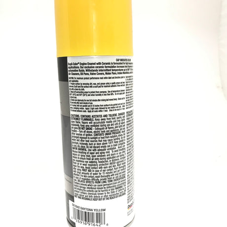 Duplicolor DE1642-3 PACK Engine Enamel with Ceramic Daytona Yellow Color - 12 oz Aerosol Can