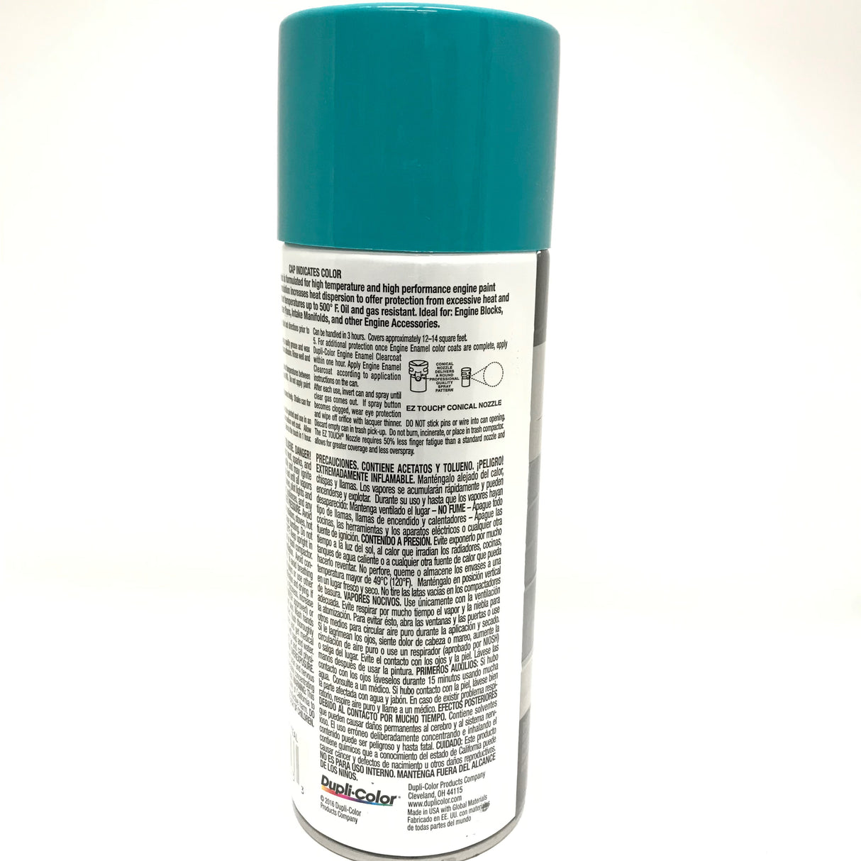 Duplicolor DE1643 Engine Enamel Paint with Ceramic Torque & Teal - 12 oz Aerosol