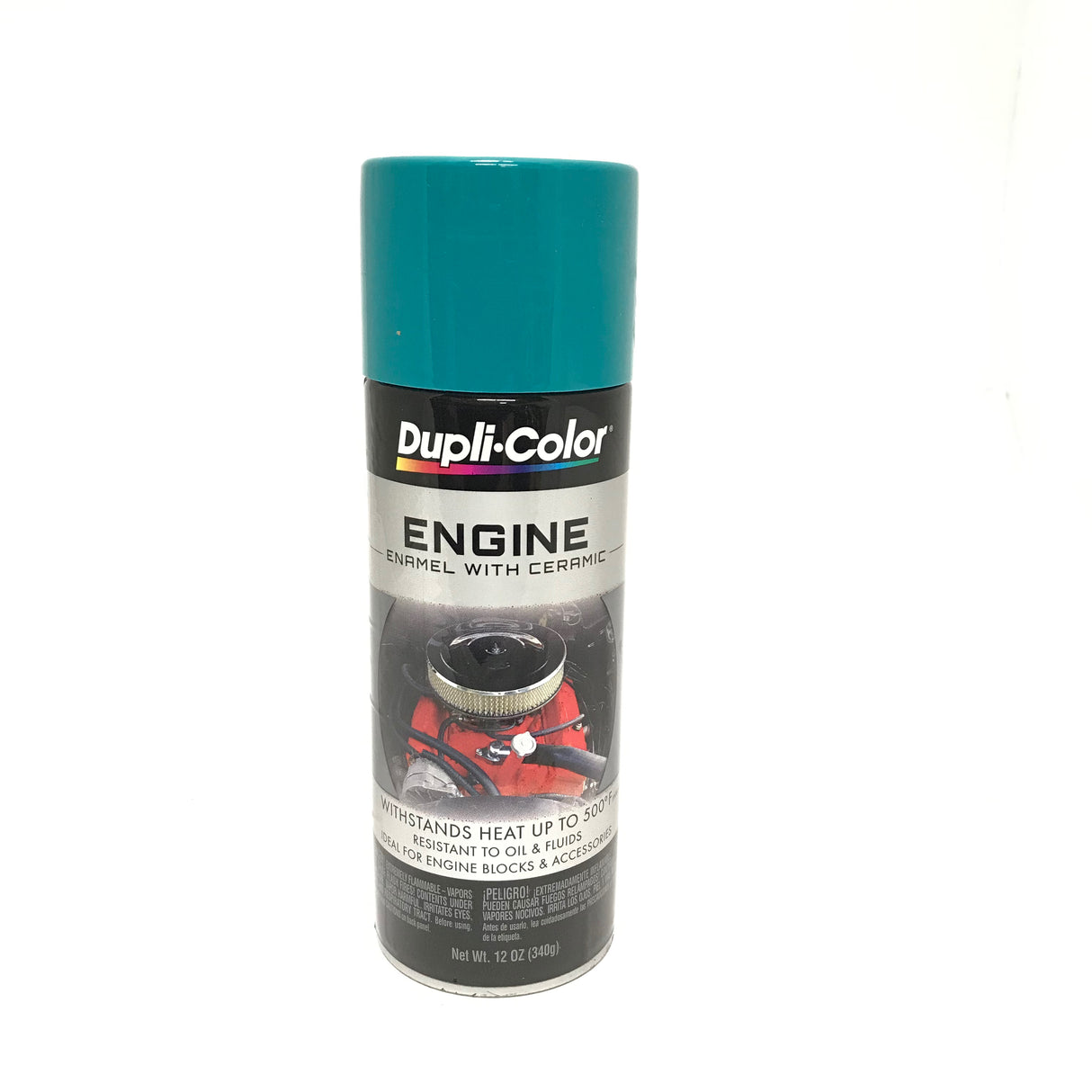 Duplicolor DE1643 Engine Enamel Paint with Ceramic Torque & Teal - 12 oz Aerosol