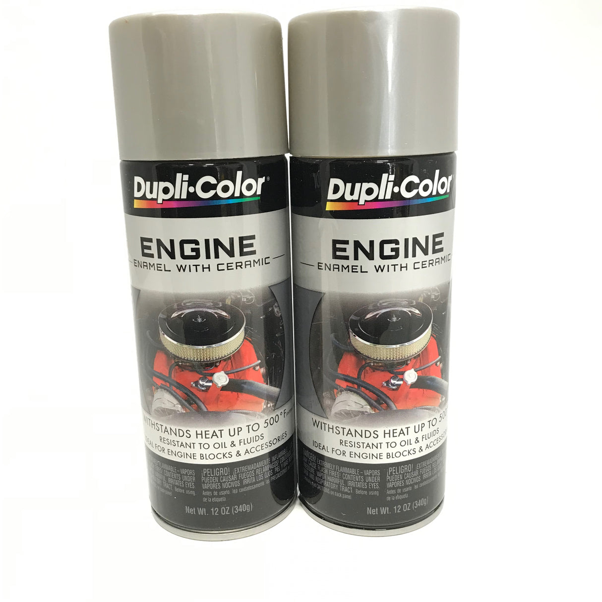 Duplicolor DE1650-2 PACK Cast Coat Aluminum Engine Enamel Paint w/ Ceramic 12oz