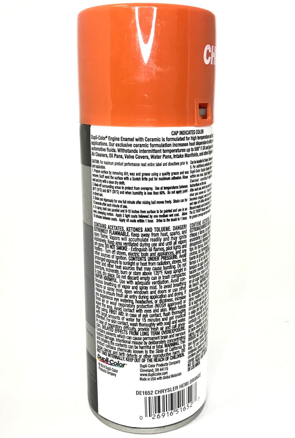 Duplicolor DE1652-2 PACK CHRYSLER HEMI ORANGE Engine Enamel with Ceramic - 12 oz Aerosol Can