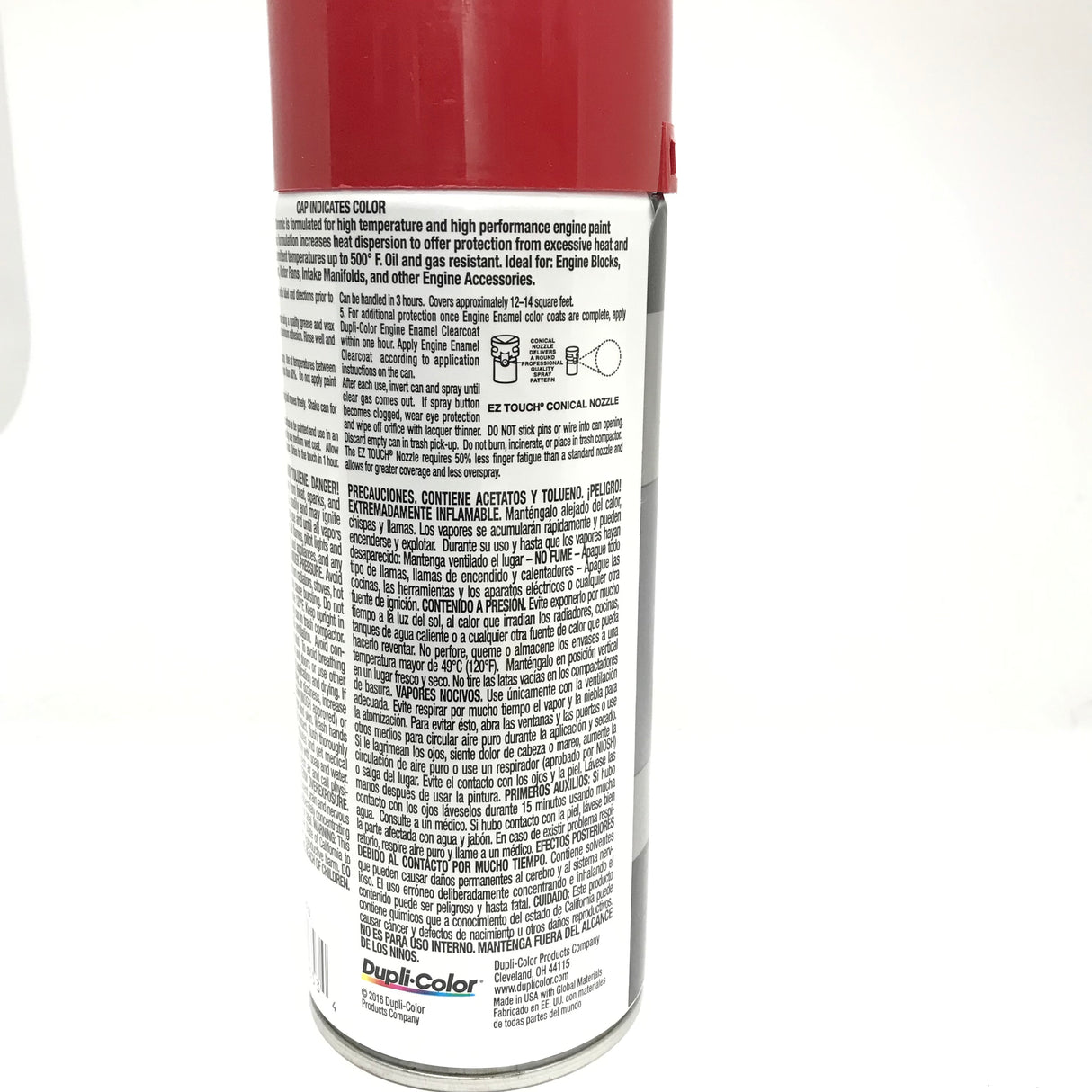 Duplicolor DE1653-4 PACK Engine Enamel with Ceramic Red color - 12 oz Aerosol Can