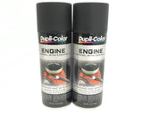 Duplicolor DE1654-2 PACK Engine Enamel Paint w/ Ceramic, Flat Black-12oz Aerosol