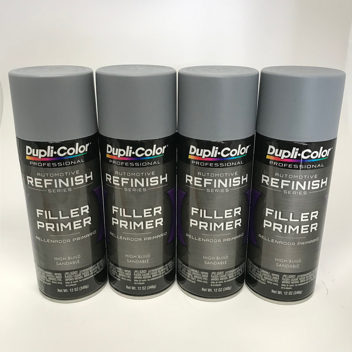 Duplicolor DPP104-4 PACK Gray Filler Primer, Fast-Drying, Sandable -12oz Aerosol