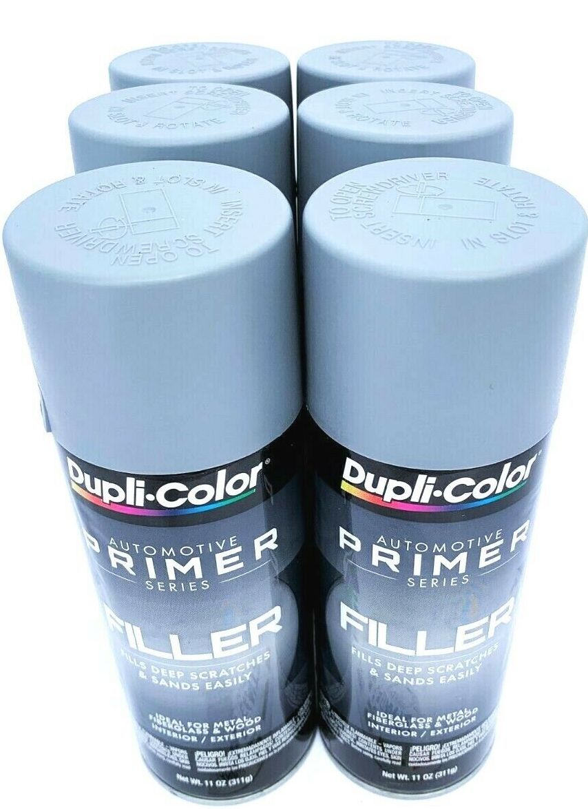 Duplicolor FP101-6 PACK Gray Filler Automotive Primer - 11 oz Aerosol Can