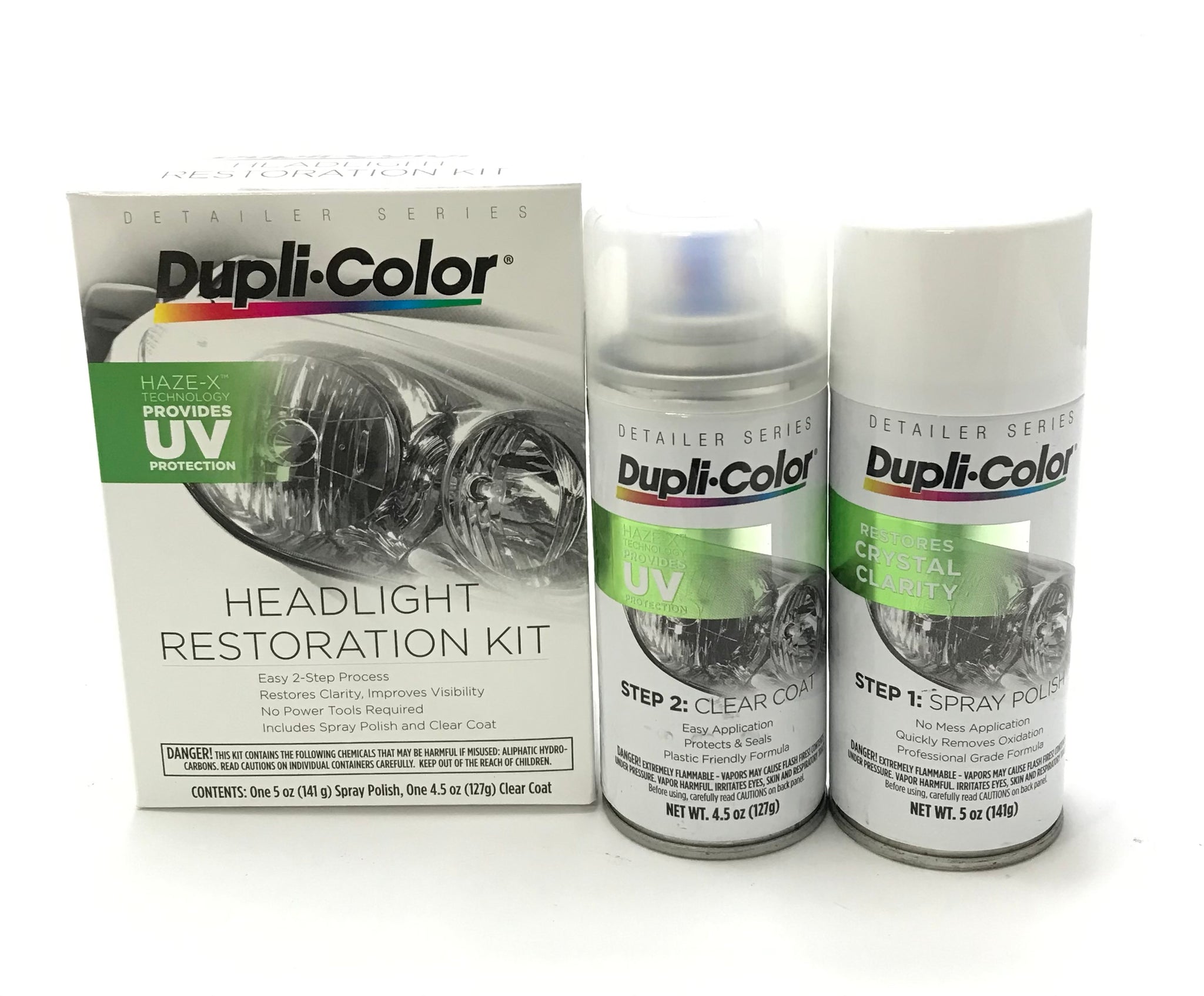 Duplicolor HLR100 Headlight Restoration KitUV Protection Coating Ne