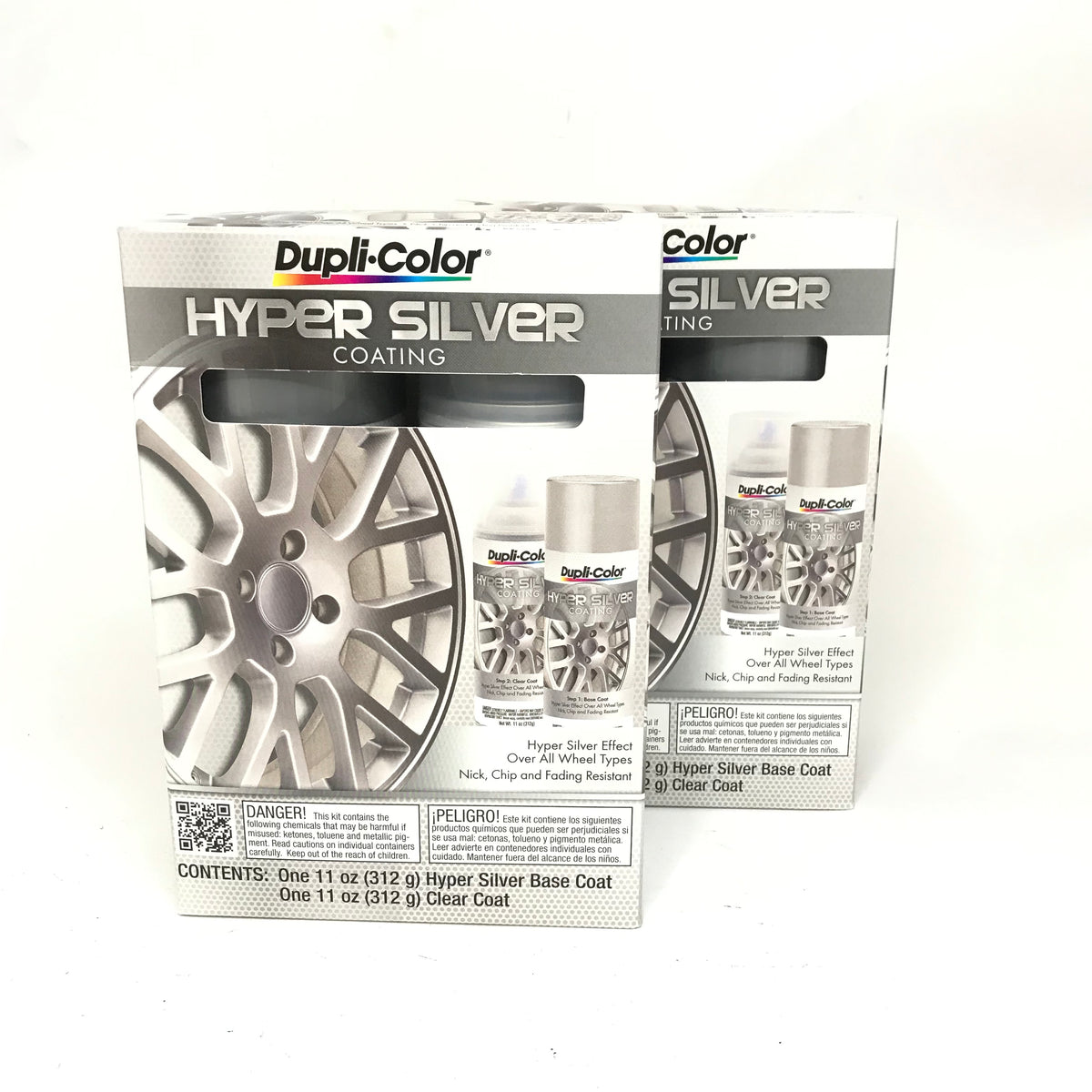 Hyper Silver Color Code Duplicolor HSK100-2 PACK Hyper Silver Metallic Coating 2 Can Kit - Chi ...