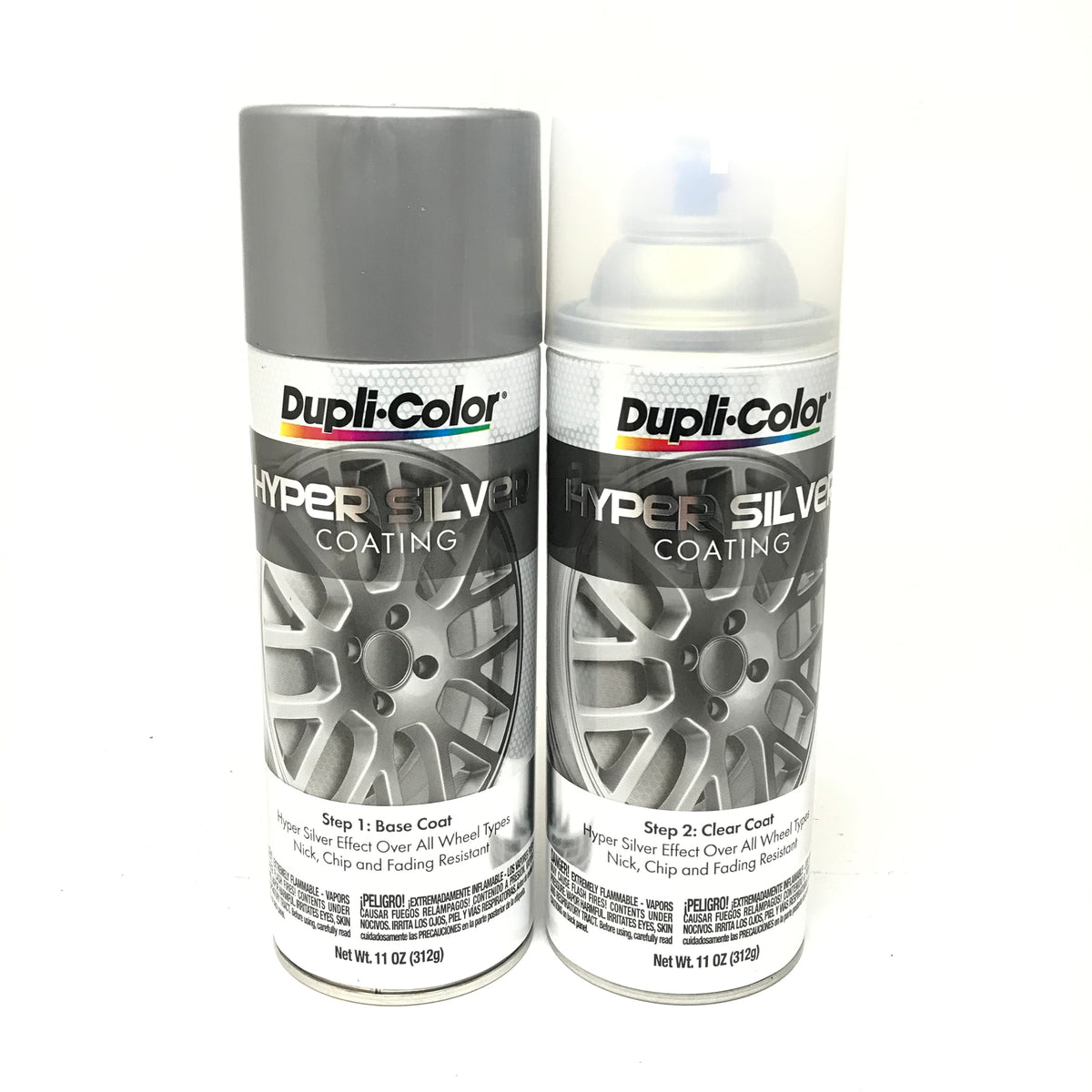 Hyper Silver Color Code Duplicolor HSK100 Hyper Silver Metallic Coating 2 Can Kit - Chip Resis ...