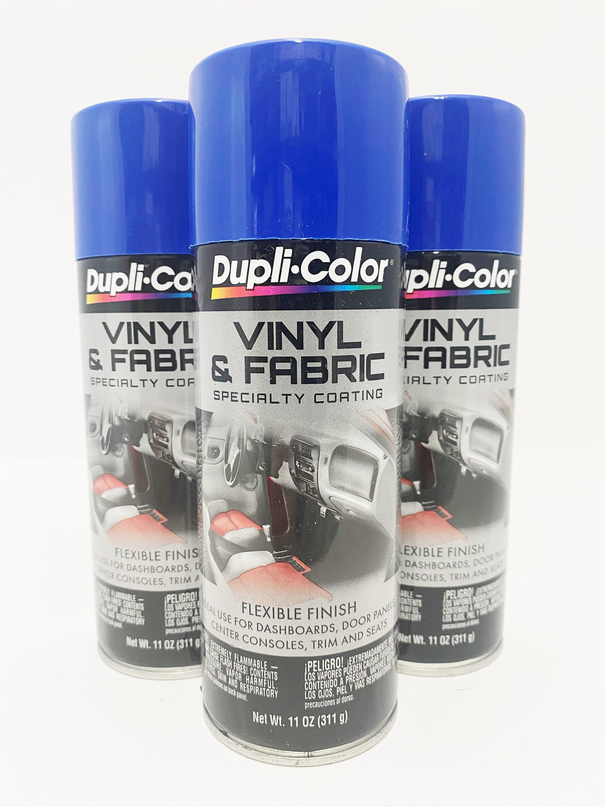 Duplicolor HVP102 - 3 Pack Vinyl & Fabric Spray Paint Blue - 11 oz – Heintz  Sales