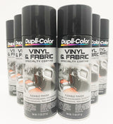 Duplicolor HVP104 - 6 Pack Vinyl & Fabric Spray Paint Gloss Black - 11 oz