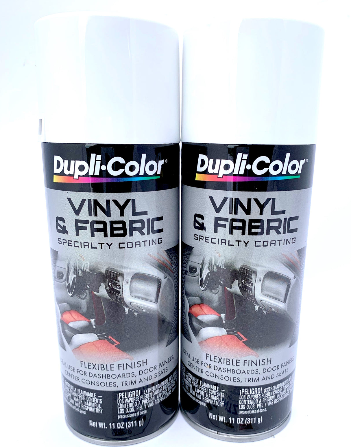 Duplicolor HVP105 - 2 Pack Vinyl & Fabric Spray Paint White - 11 oz
