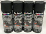 Duplicolor HVP106 - 4 Pack Vinyl & Fabric Spray Paint Flat Black - 11 oz