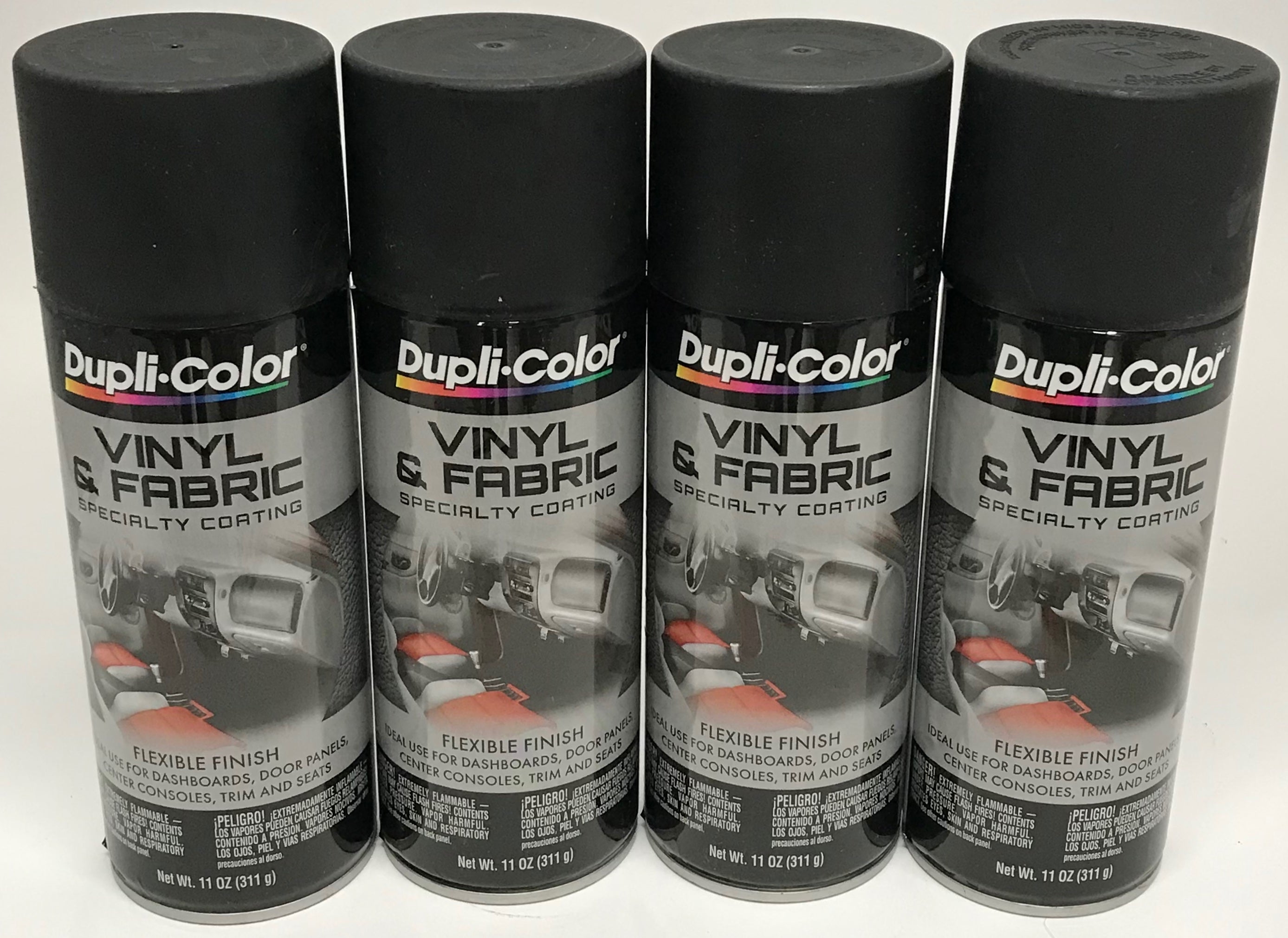 Duplicolor Vinyl & Fabric Coating: Flat Black, Aerosol, Flexible