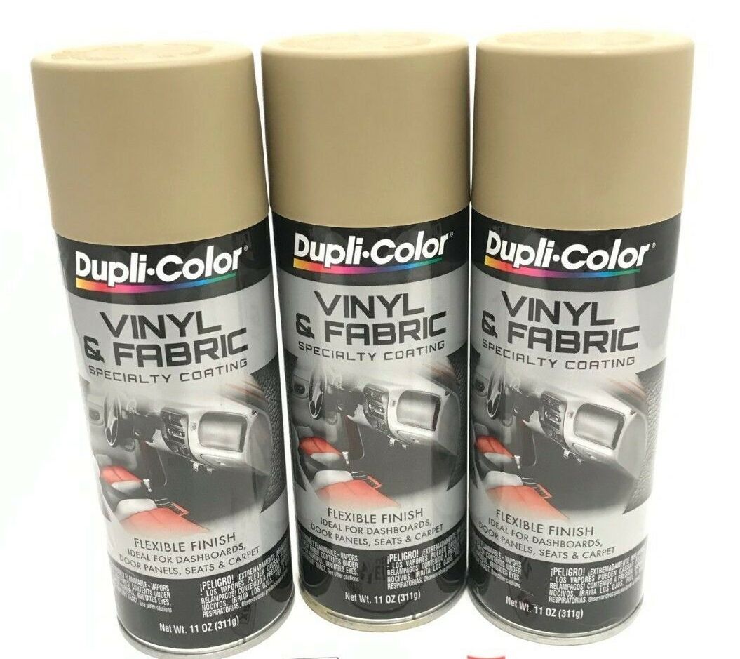 Duplicolor HVP108 - 3 Pack Vinyl & Fabric Spray Paint Desert Sand - 11 oz