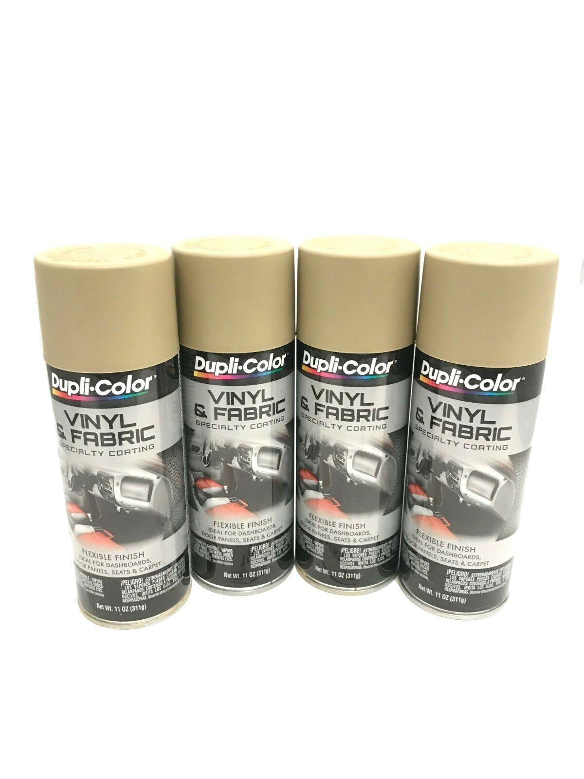 Duplicolor HVP108 - 4 Pack Vinyl & Fabric Spray Paint Desert Sand - 11 oz