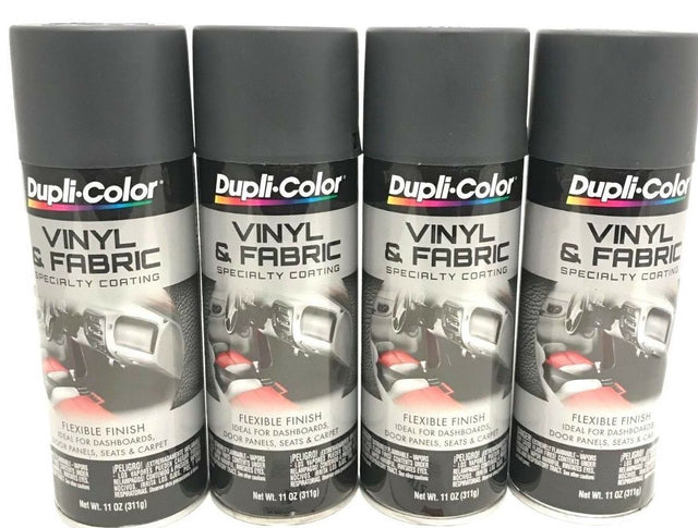 Duplicolor HVP111 - 4 Pack Vinyl & Fabric Spray Paint Charcoal Gray - 11 oz
