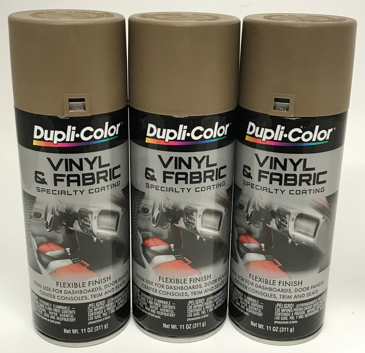 Duplicolor HVP113 - 3 Pack Vinyl & Fabric Spray Paint Medium Beige