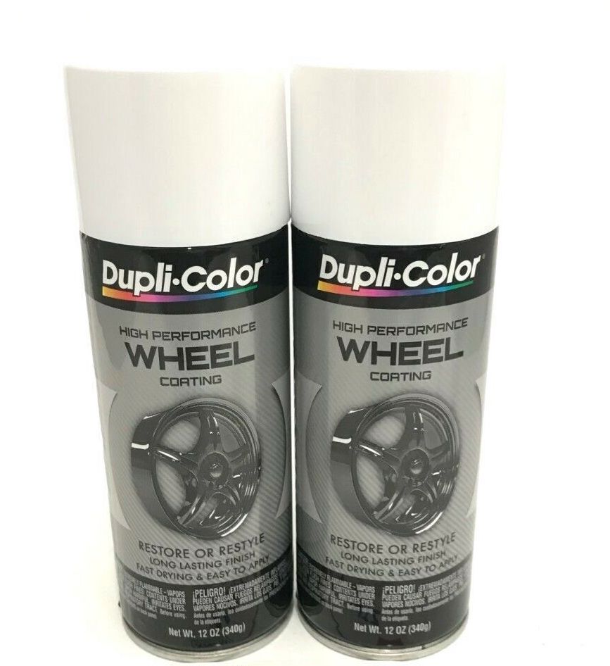 Duplicolor HWP100 - 2 Pack Wheel Coating Spray Paint White - 12 oz