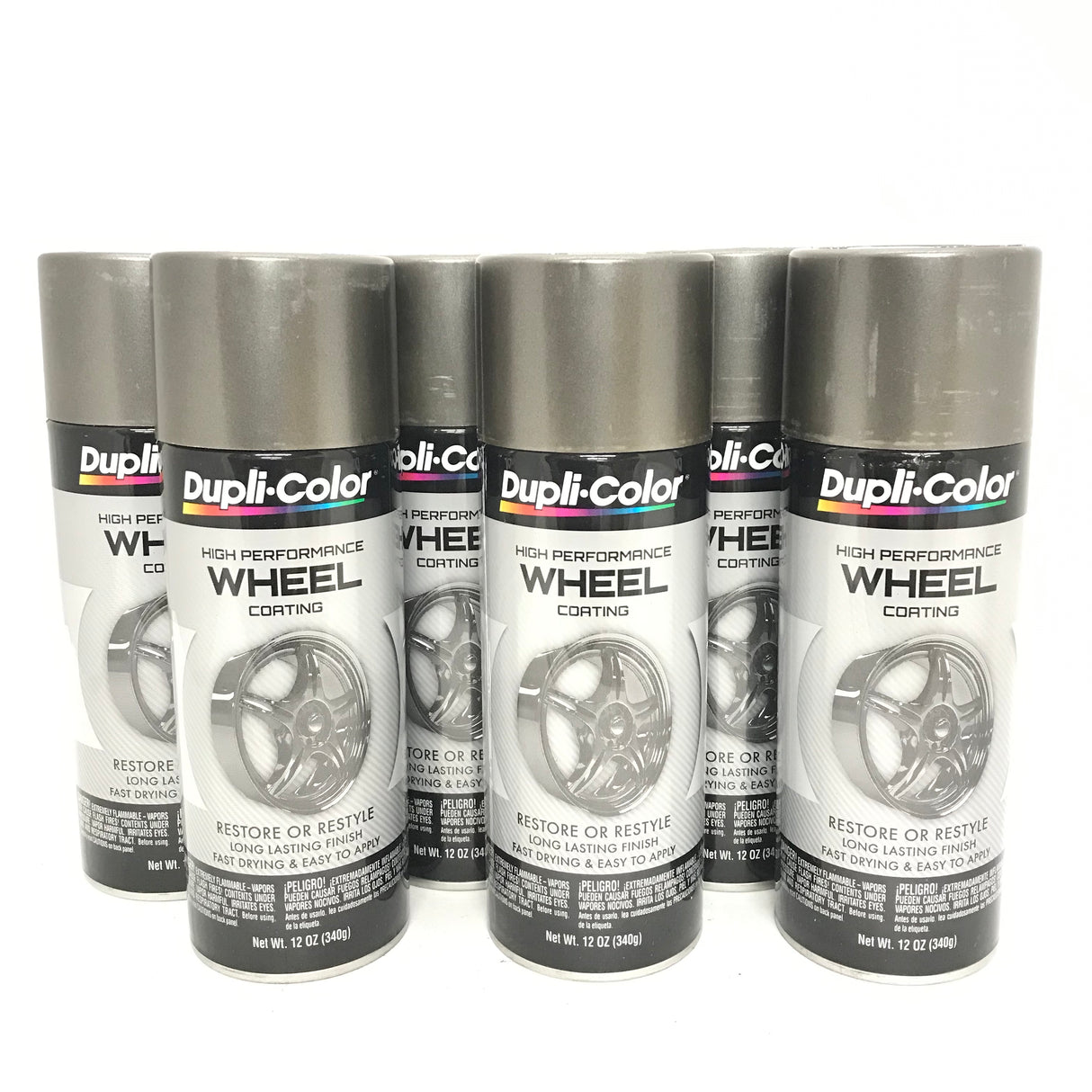 Duplicolor HWP102 - 6 Pack Wheel Coating Spray Paint Graphite - 12 oz