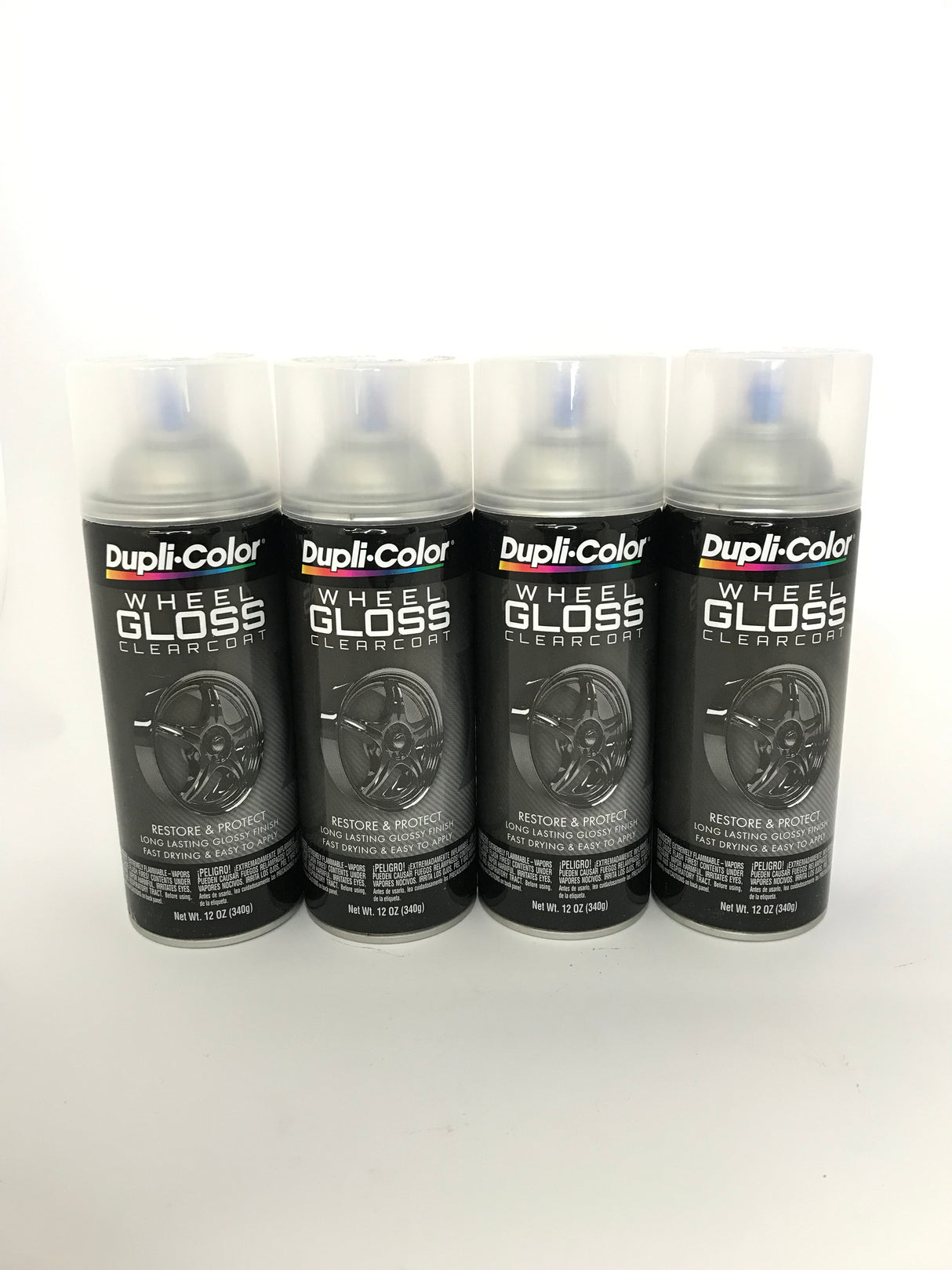 Duplicolor HWP103 - 4 Pack Wheel Coating Spray Paint Gloss Clear Coat  - 12 oz