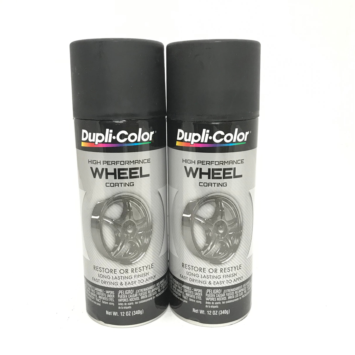 Duplicolor HWP104 - 2 Pack Wheel Coating Spray Paint Satin Black - 12 oz