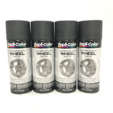 Duplicolor HWP104 - 4 Pack Wheel Coating Spray Paint Satin Black - 12 oz