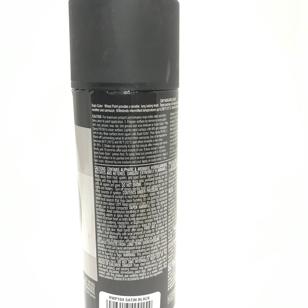 Duplicolor HWP104 Wheel Coating Spray Paint Satin Black - 12 oz