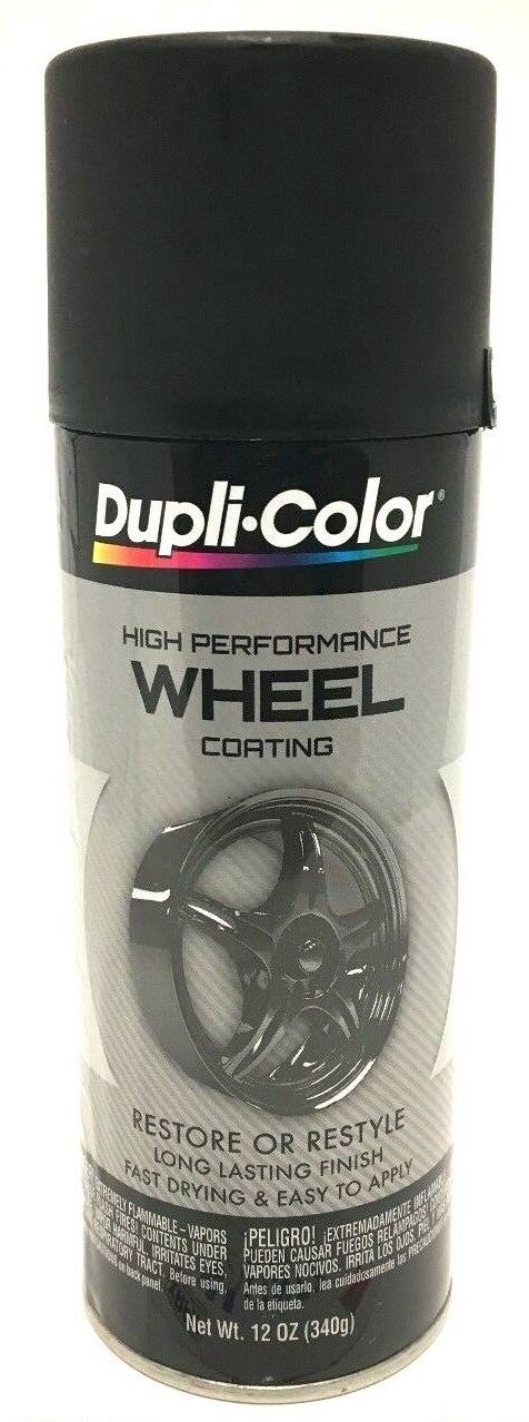 Duplicolor HWP104 Wheel Coating Spray Paint Satin Black - 12 oz
