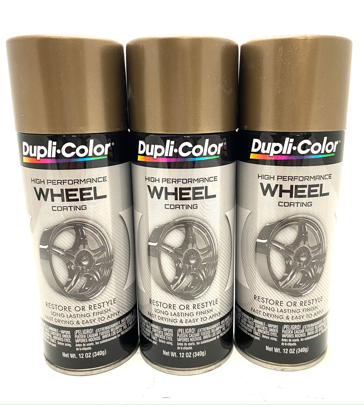 Duplicolor HWP105 - 3 Pack Wheel Coating Spray Paint Bronze - 12 oz