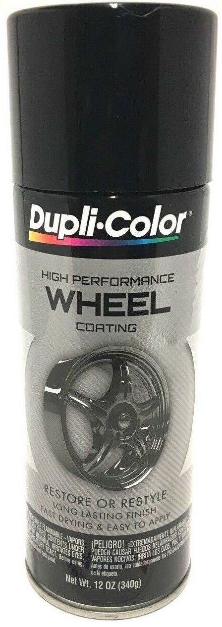 Duplicolor HWP108 Wheel Coating Spray Paint Gloss Black - 12 oz