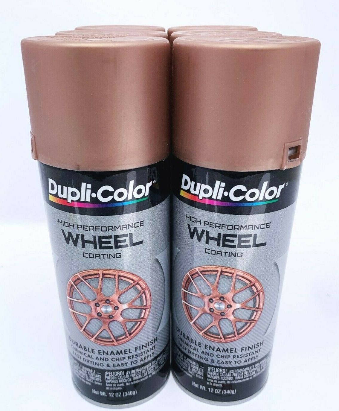 Duplicolor HWP109 - 6 Pack Wheel Coating Spray Paint Rose Gold - 12 oz