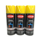 Krylon 1813 3 PACK Osha Safety Colors - Safety Yellow - 12 oz