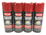 KRYLON 2720-4 PACK Gloss Red Pepper All-In-One Fusion Paint & Primer - No-Peel - 12 oz Aerosol